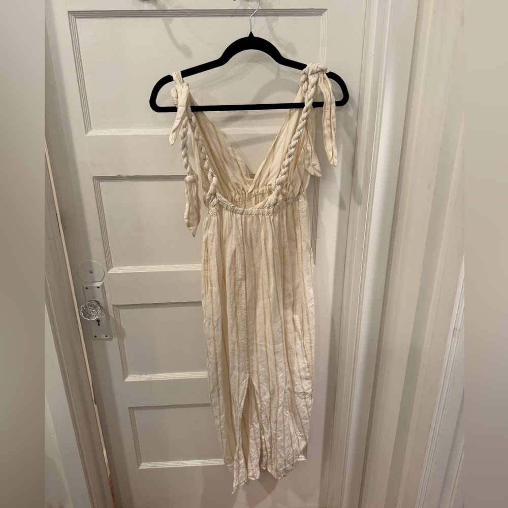 Mara Hoffman Calypso Cream Khaki Braided Maxi Dress - Picture 2 of 5